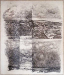 Nearer to the sea than the sky - Pencil on paper - 4ft x 5ft